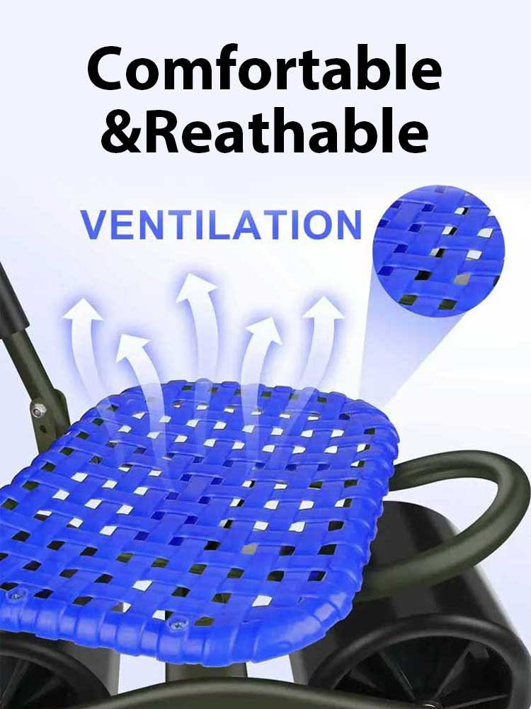 360-degree rotating and lifting garden work chair