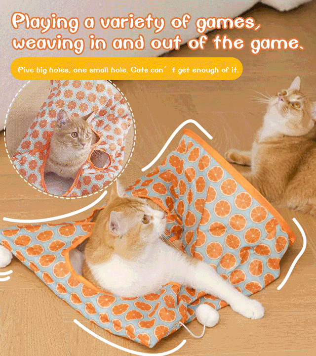 Three-layer Crinkle Paper Cat Tunnel