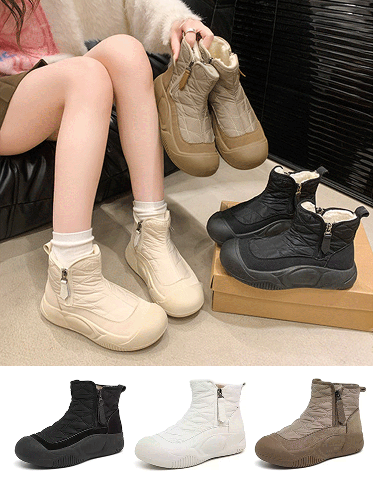 厚底ムートンブーツ