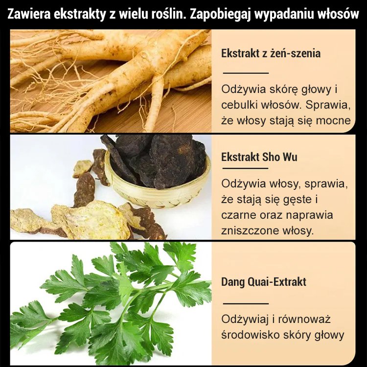 Szampon przeciw wypadaniu włosów i siwieniu "Od białego do czarnego
