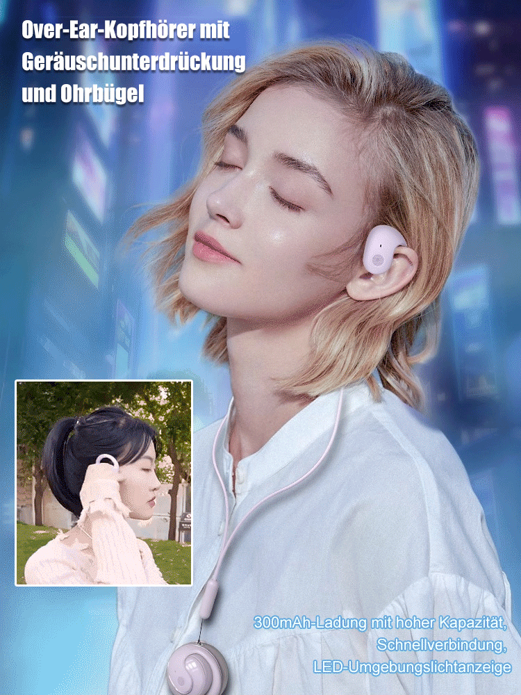 Over-Ear-Kopfhörer mit Geräuschunterdrückung und Ohrbügel