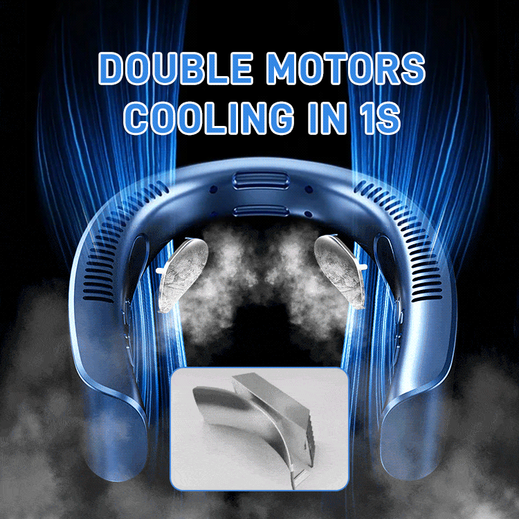 Portable neck fan for lazy people