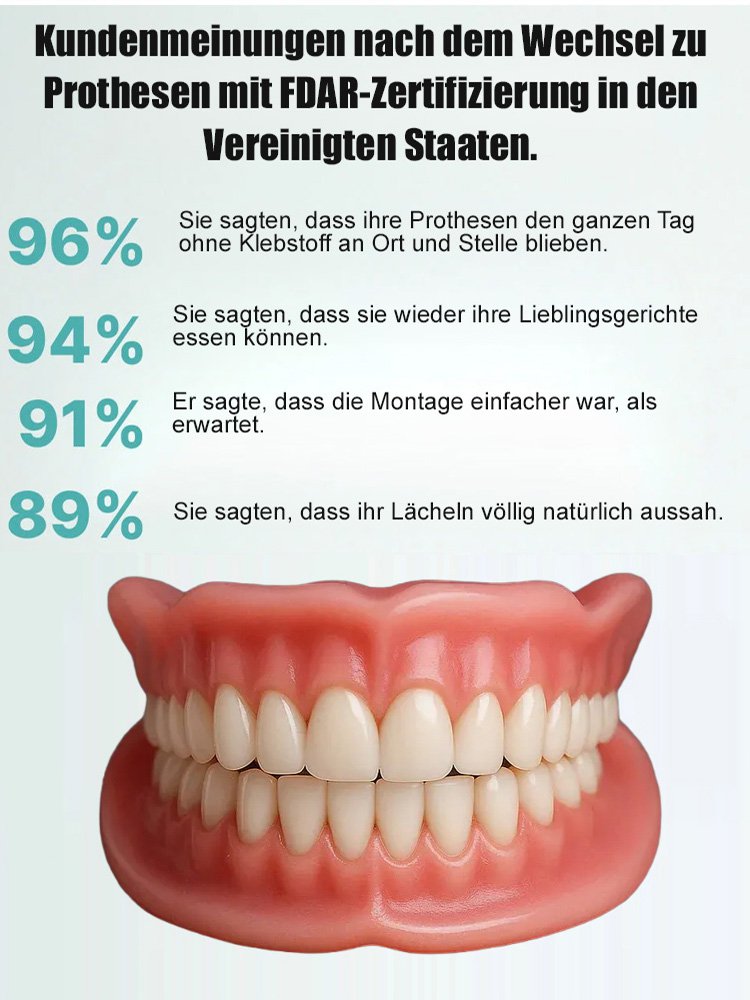 Inklusive tragbarem Zahnersatzbehälter Einsekunden-Installation, keine Zahnarztbesuche erforderlich