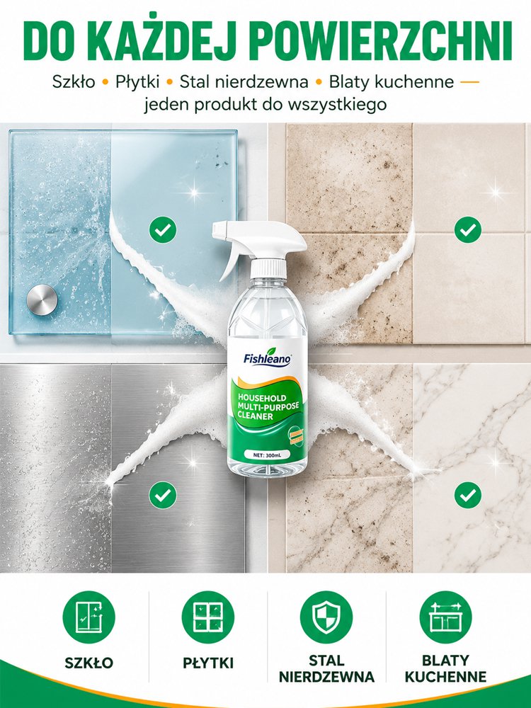 Usuwa tłuszcz w 1 sekundę — Uniwersalny środek czyszczący do domu