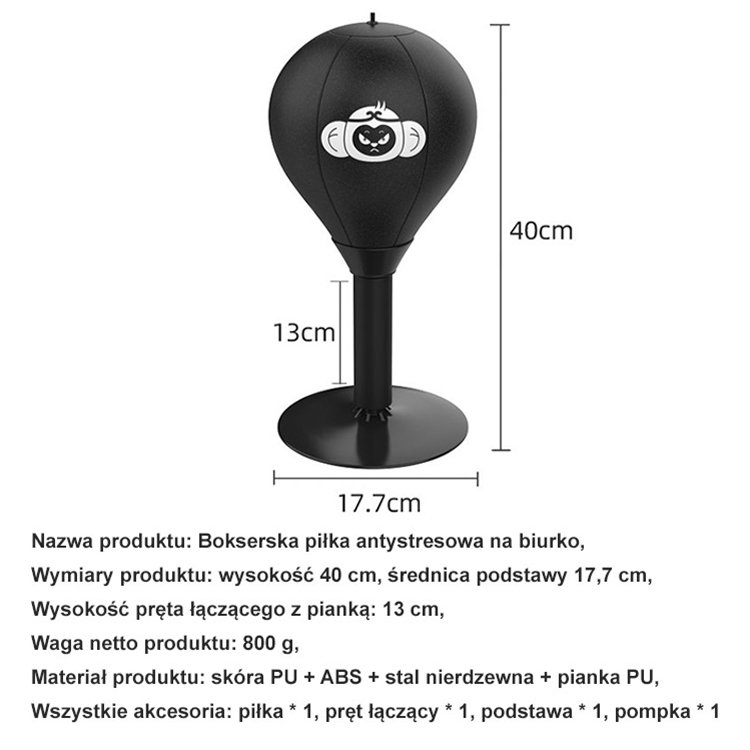 Bokserska piłka antystresowa na biurko