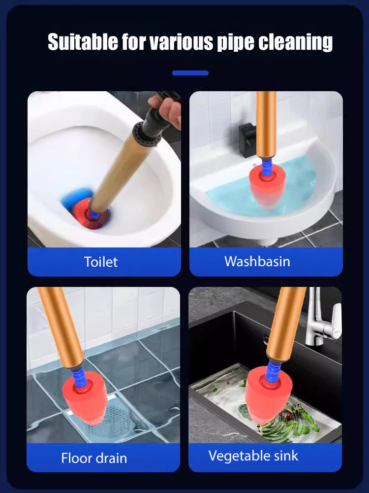 One-piece stainless steel one-shot toilet bowl unclogger