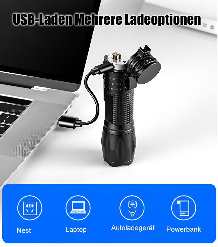 【Legaler Selbstverteidigungshelfer】Dual Arc Defensiv-Taschenlampe