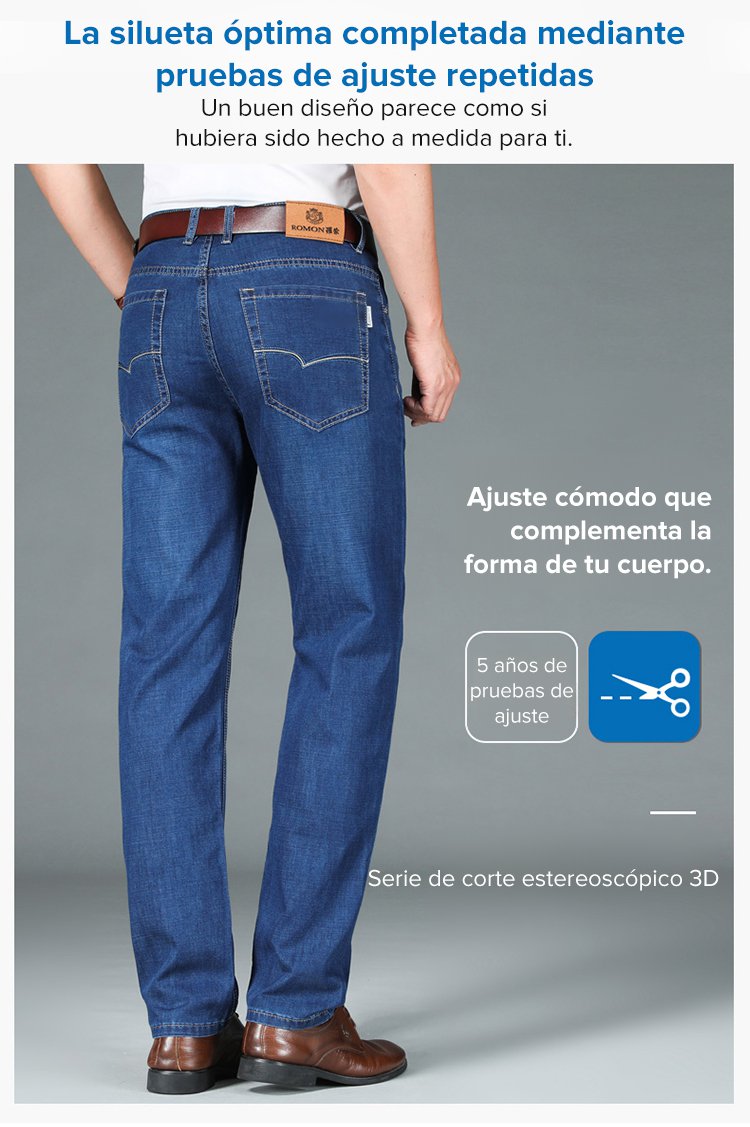 Cierre y costuras resistentes en pantalones vaqueros ligeros