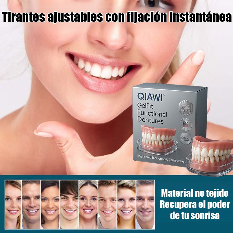 Conjunto de carillas cosméticas para dientes.