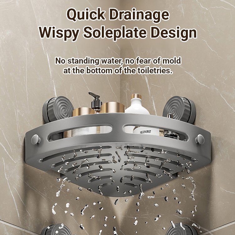 Suction cup triangle storage rack 