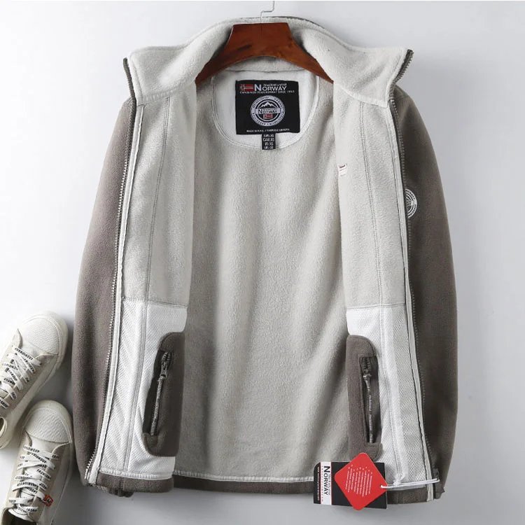 Ανδρικό ζεστό διπλής όψης φλις μπουφάν