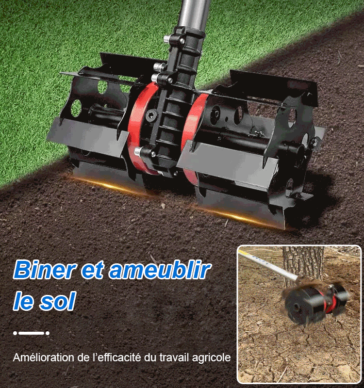 Désherbage et dégagement des roues des tondeuses à gazon