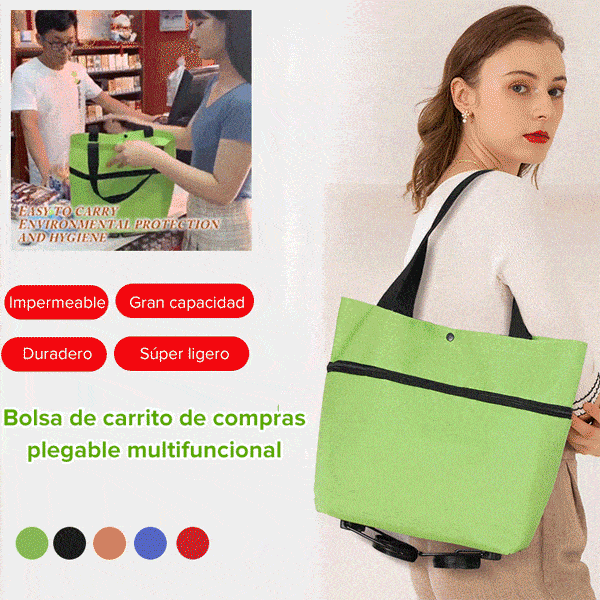 Bolsa de carrito de compras plegable multifuncional