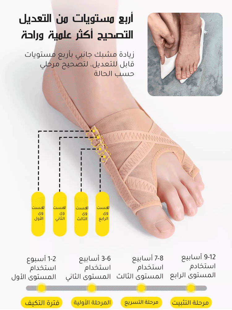 دعامة إصلاح إبهام القدم الأروح من نسيج شبكي