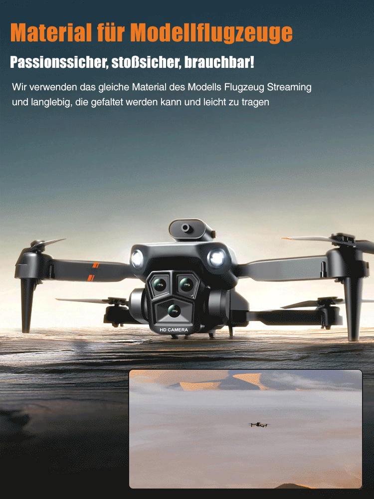 Luftbildkamera mit drei hochauflösenden Kameras zur Hindernisvermeidung