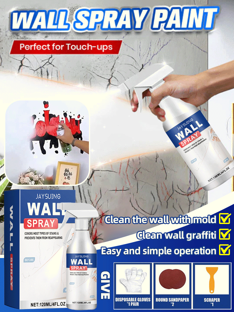 Wall renovation spray paint (with tools)