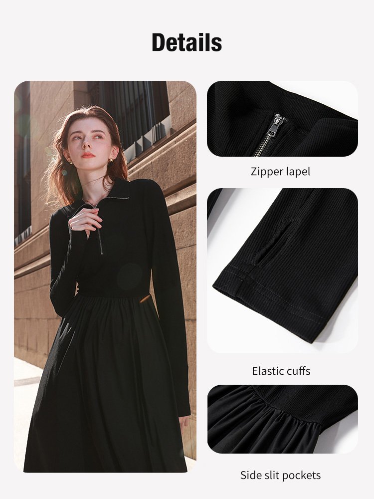 French Hepburn Style Women's Long Dress