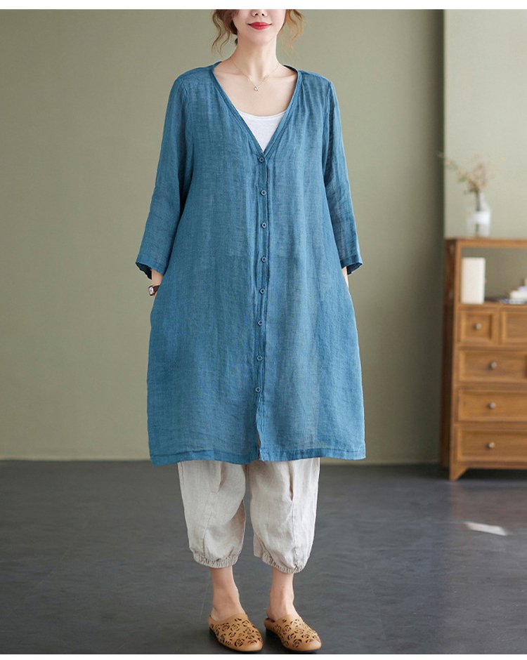 紫外線対策にも使える若狭麻カーディガン