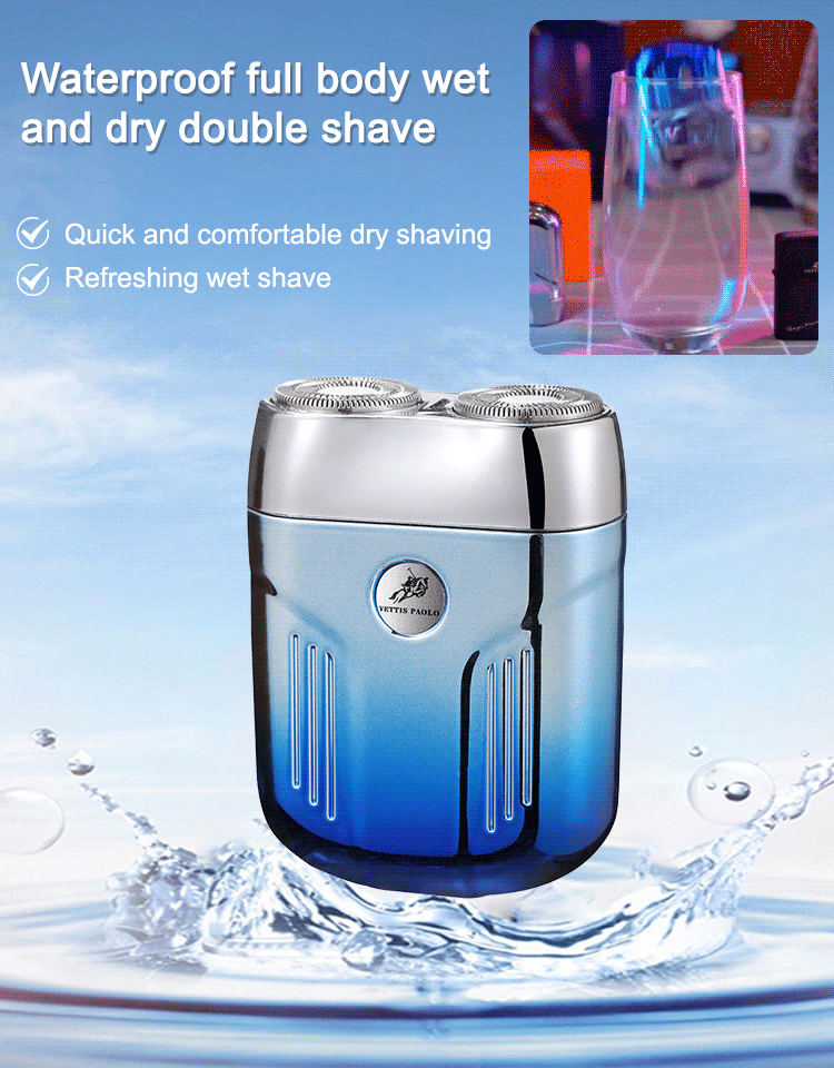 Full body waterproof men's fast charging electric shaver
