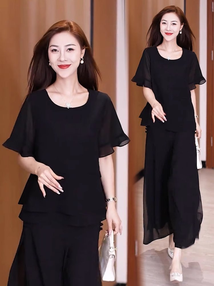 여성 엘레강스 쉬폰 불규칙 블라우스