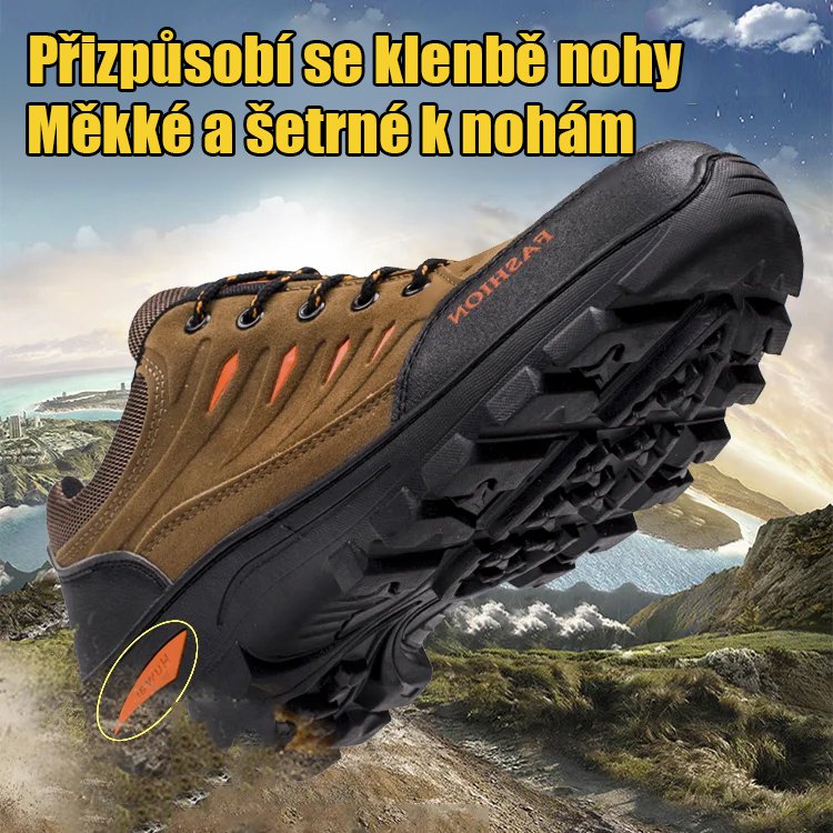 Protiskluzové tlumicí turistické boty