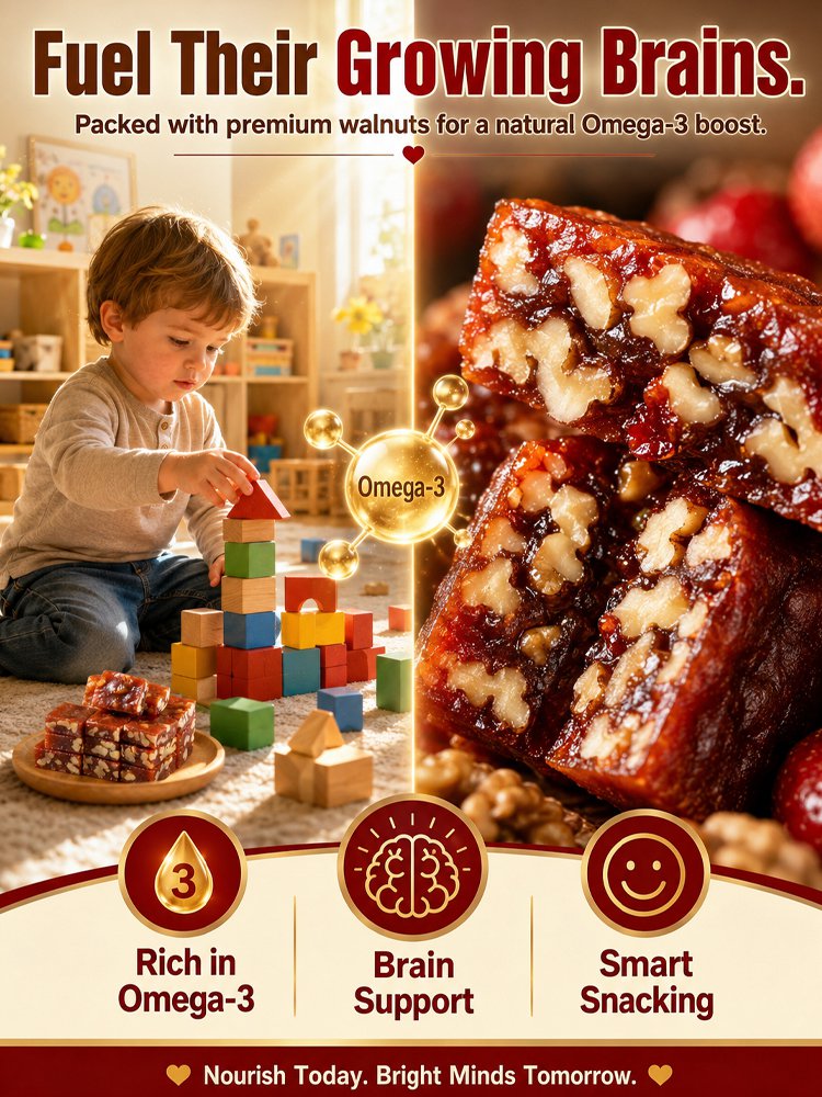 Hawthorn Walnut Cake Healthy Snack for Pregnant Women and Children