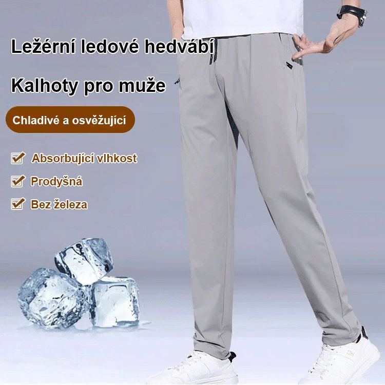 Letní ultratenké prodyšné kalhoty z ledového hedvábí