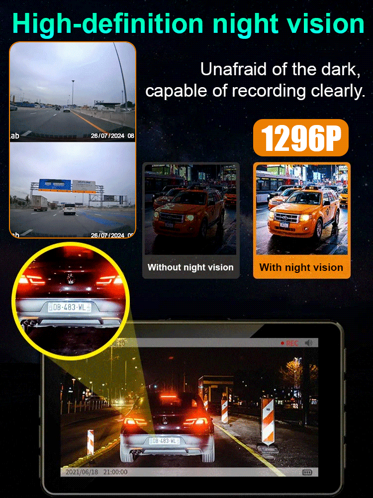 High-definition central control dual-application driving recorder