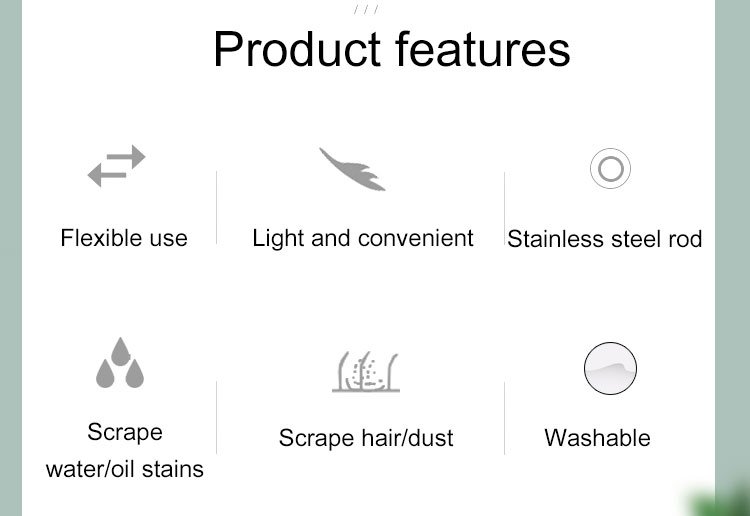 Multipurpose squeegee for bathroom and kitchen floors