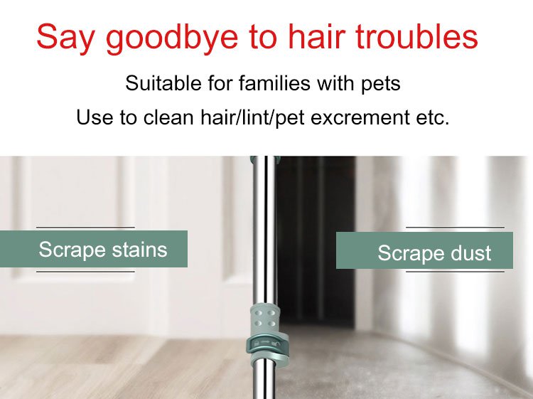 Durable silicone squeegee scrapes water from glass surface