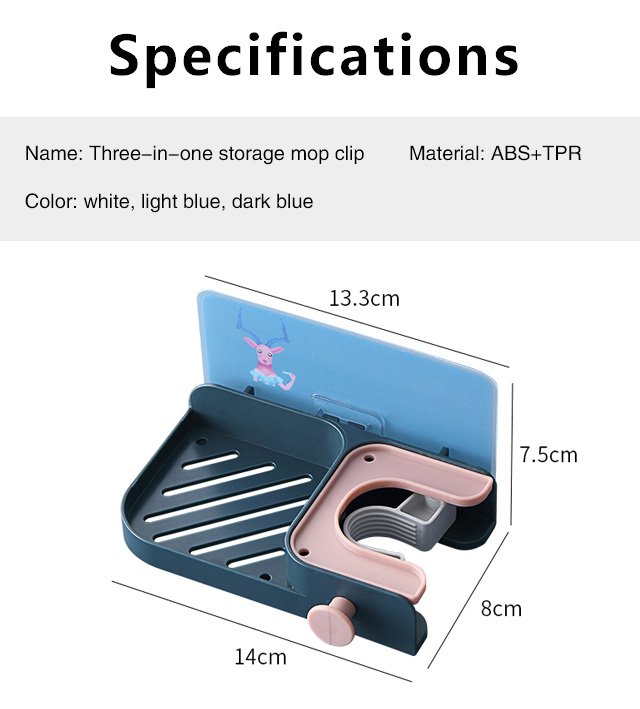 Modern mop holder for efficient cleaning tool storage