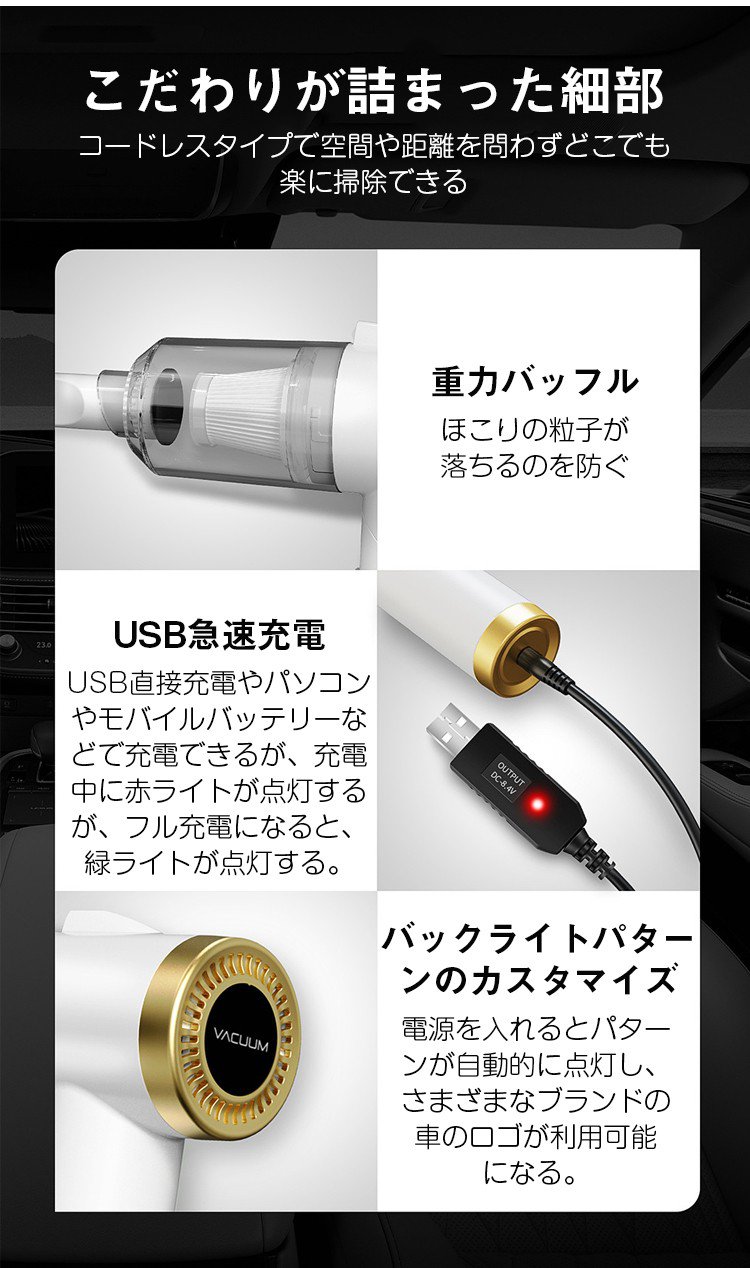 ダストカップを簡単に取り外してゴミを捨てる写真