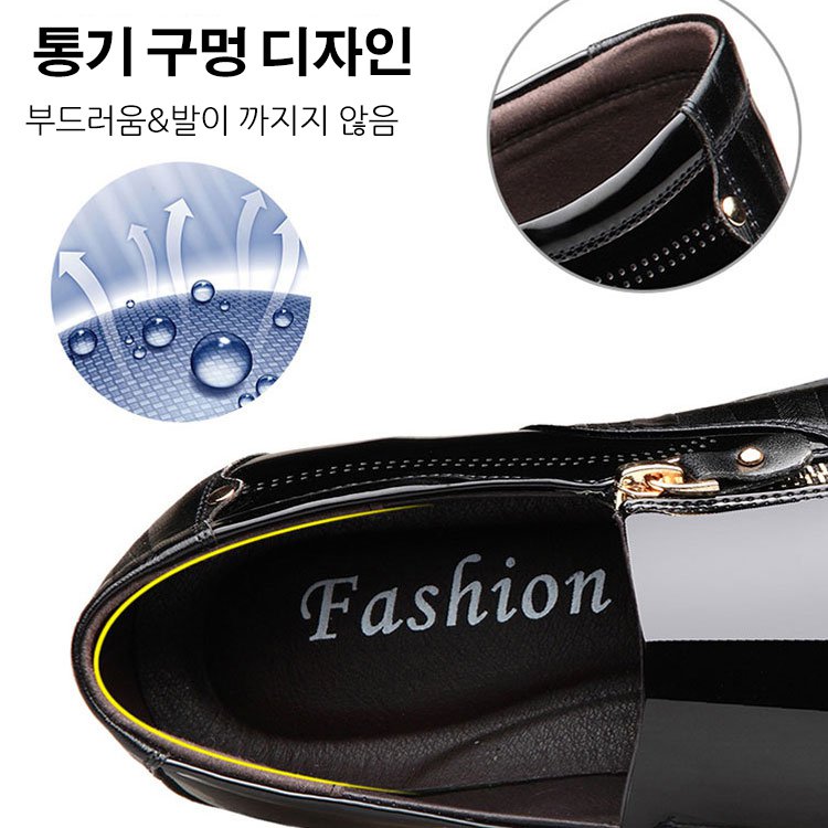 고급 소재 남성 구두 클로즈업