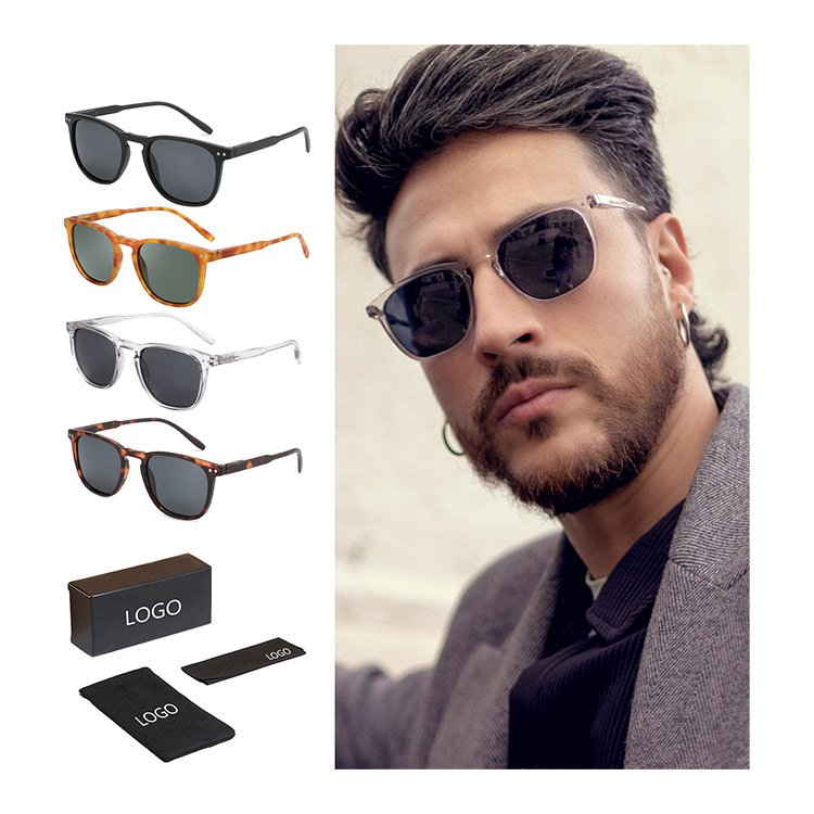 Luxury Designer Retro Oval Sunglasses Women Men Blue PC Full Frames Blue Lenses Trendy Polarized Sun