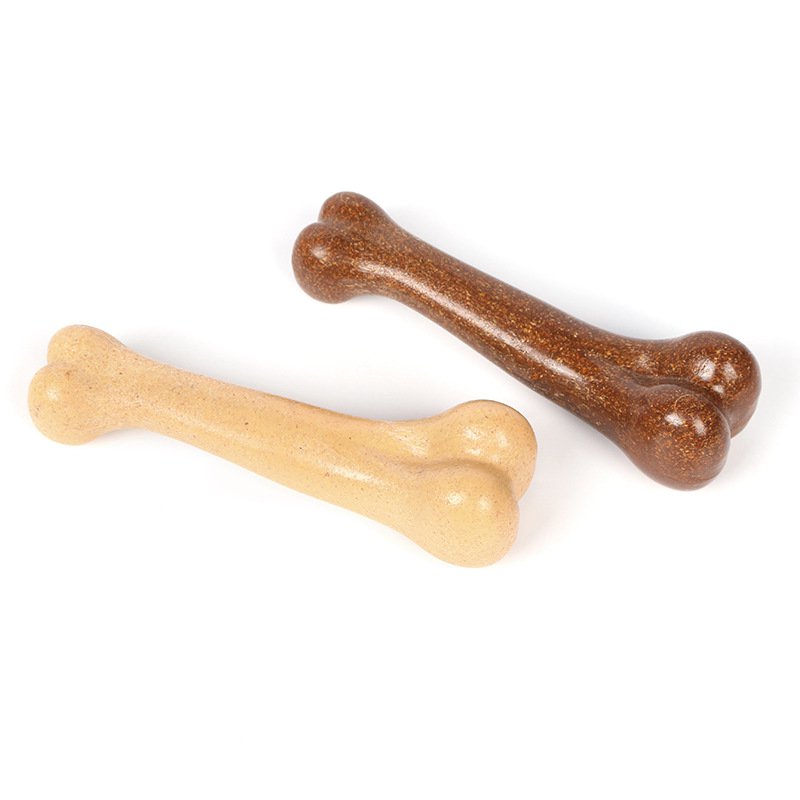 Interactive dog bone toy for indoor and outdoor play