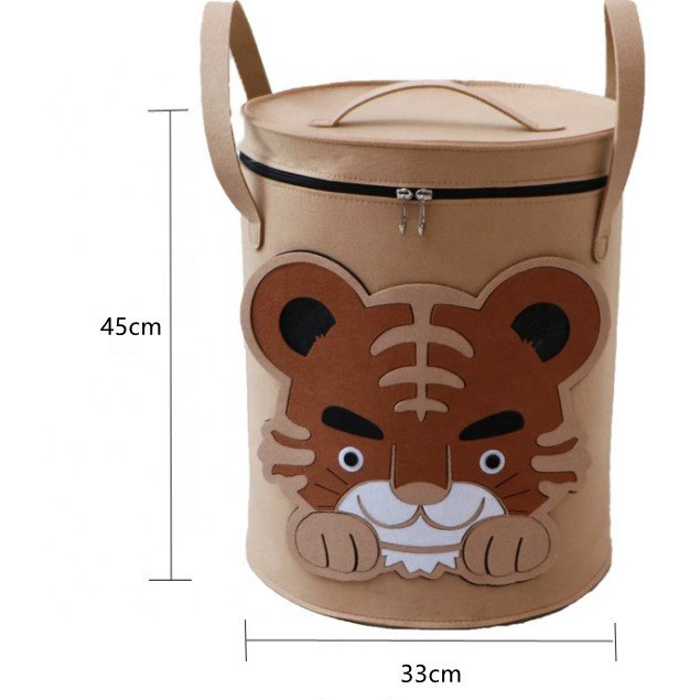 Recyclable and Foldable Felt Storage Bucket Laundry Basket Storage Sundries Basket