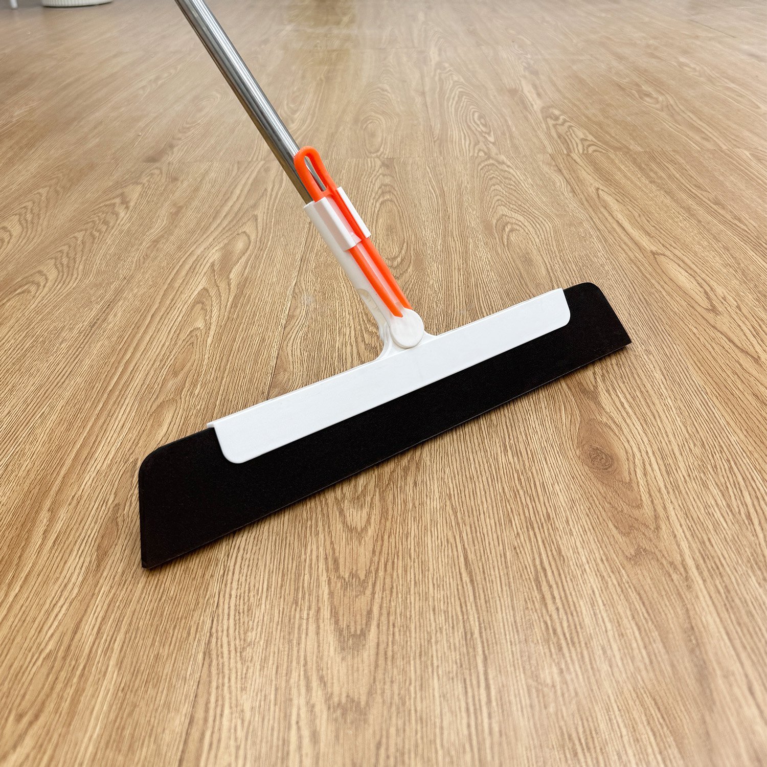 Limpiador de ventanas extensible con mango de acero y escobilla multifunción