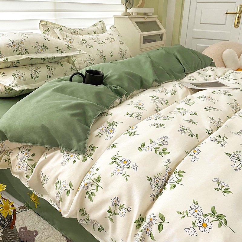 Skin-friendly matte solid color bed sheets and duvet covers