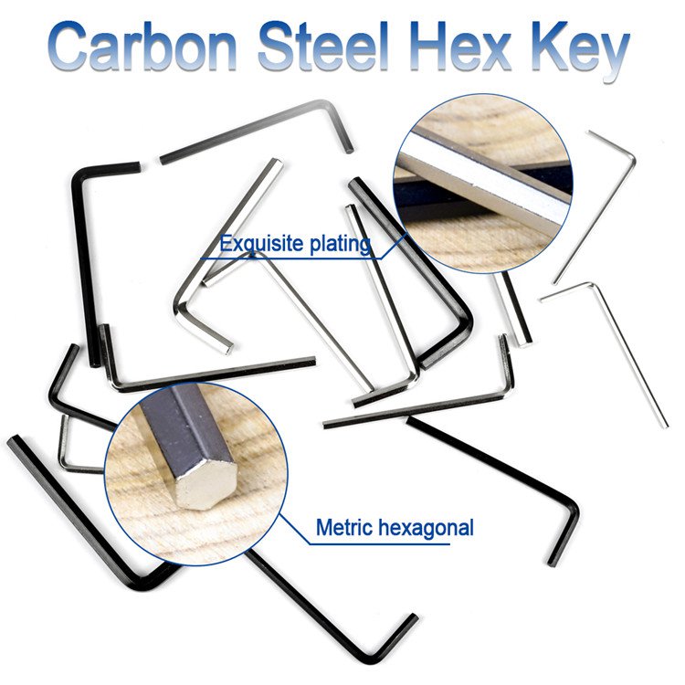 China High Quality Carbon Steel Hex Wrench  Zinc Allen Hex Key of Hardware Tools