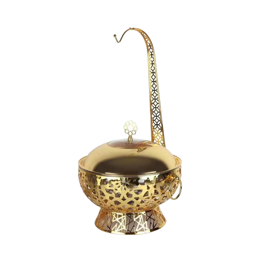 Tapa redonda de acero inoxidable de 8L con colgador para olla de hot pot