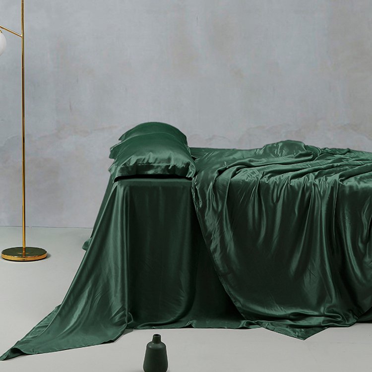 高級ポリエステルサテンシルクベッドシーツ