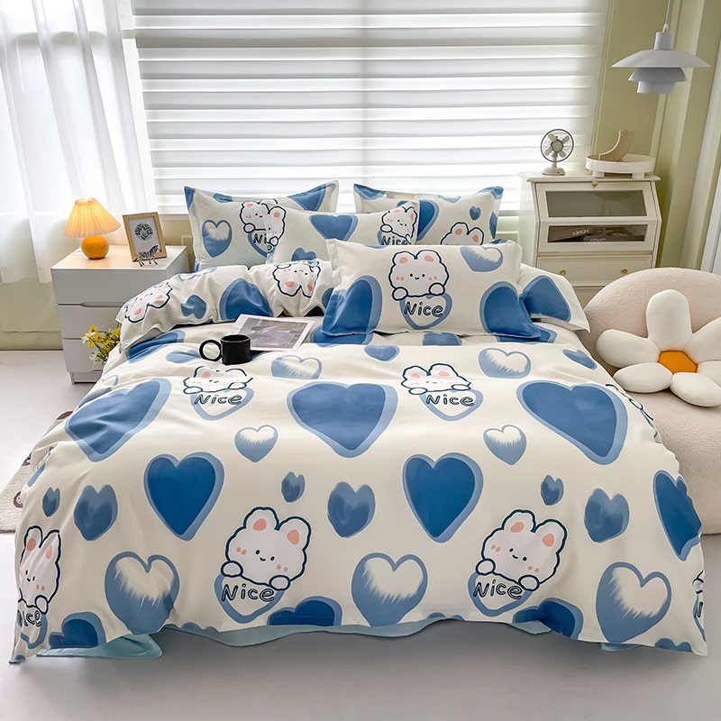Skin-friendly matte solid color bed sheets and duvet covers