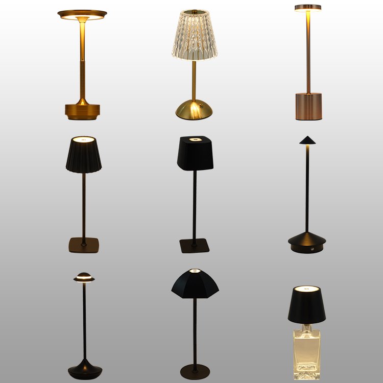 Hot Sale Charger Lamp Wireless Touch Control  Night Light Metal Side Lamps for Bedroom Cordless Smal