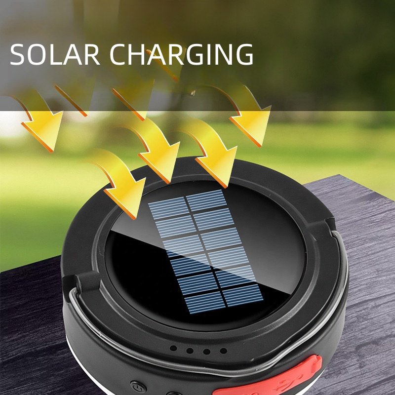 2024 New Portable Strong Light Solar Charging Camping Lamp TYPE-C Rechargeable Emergency Led Bulb Li
