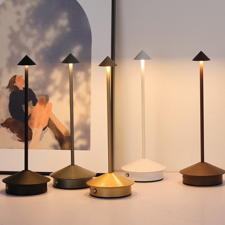 Hot Sale Charger Lamp Wireless Touch Control  Night Light Metal Side Lamps for Bedroom Cordless Smal