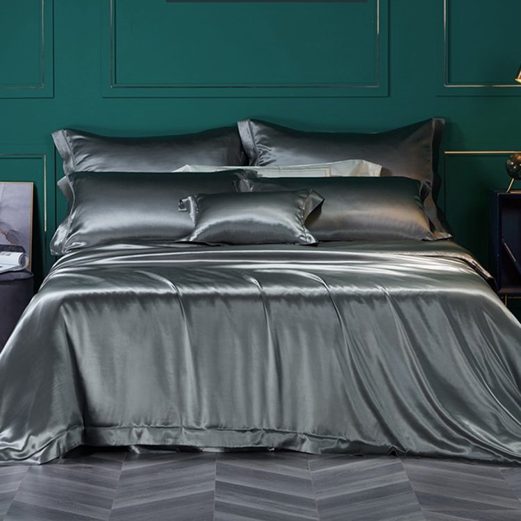 高級ポリエステルサテンシルクベッドシーツ
