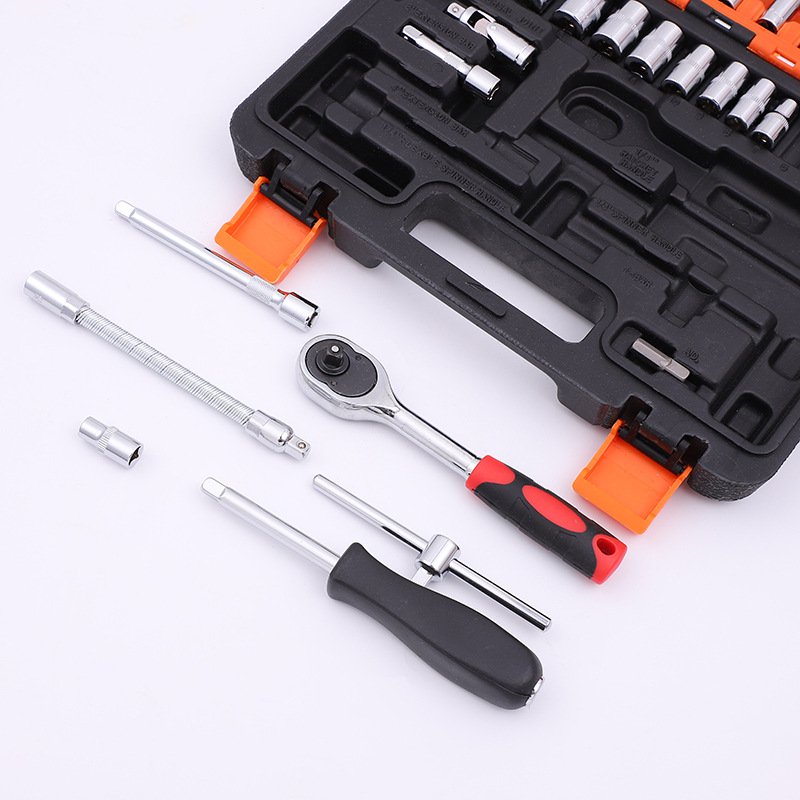 ชุดเครื่องมือซ่อมรถยนต์ 53 ชิ้น พร้อมประแจบล็อกแบบมีด้ามหมุน ขายดี