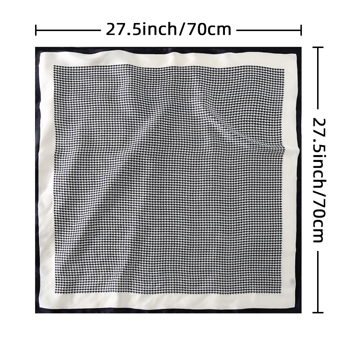 プリントのヘッドバンドとシルクスカーフ