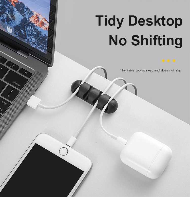 Cable organizer holding multiple wires neatly