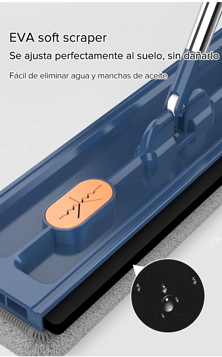 Trapeador plano para pisos de madera y baldosas